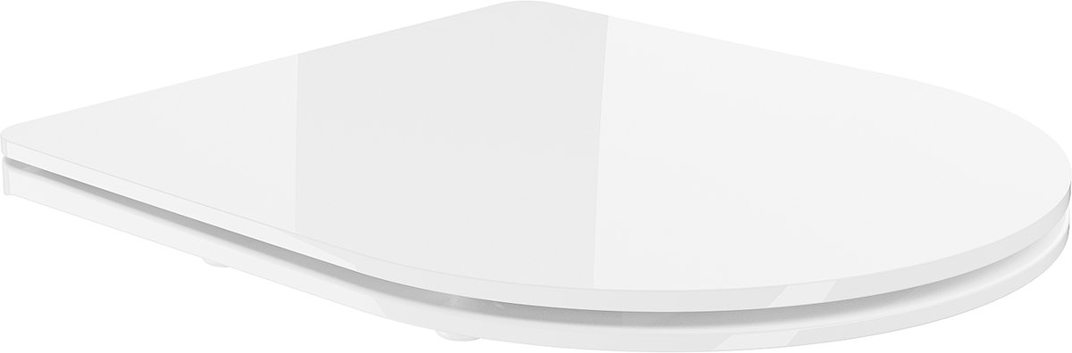 Mexen slanke, langzaam sluitende toiletbril, duroplast, wit glans - 39224000