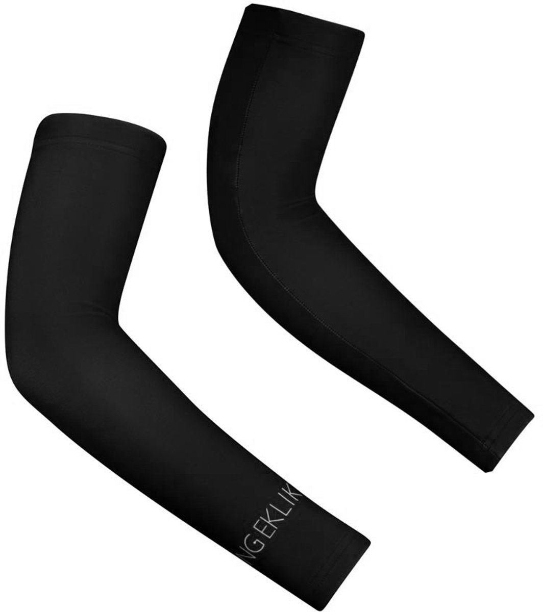 Ingeklikt - Zwarte armwarmers met thermovoering - maat XL