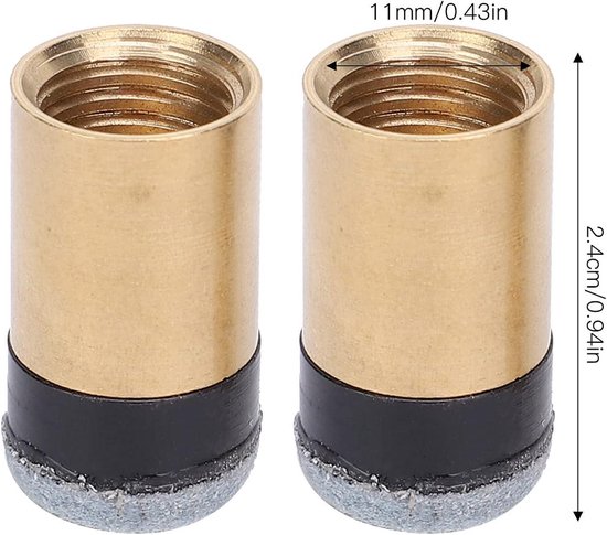 Pool Stick Tips - Cue Pole Tip Vervanging Set van 10 - 11mm - Biljart Accessoires van Merkloos — afbeelding 3