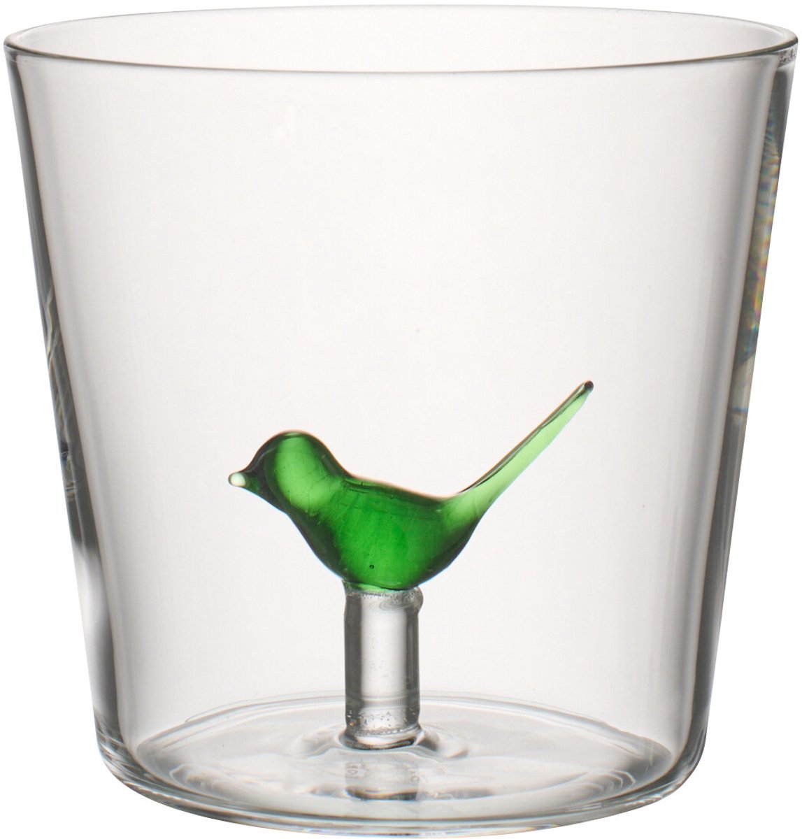 J-Line glas Vogel - glas - groen/transparant