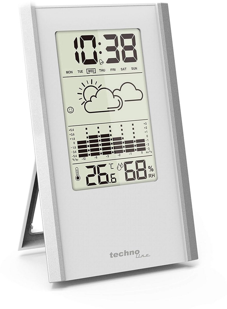 Draadloos Weerstation met Binnen- en Buitenmelder voor Temperatuur en Luchtvochtigheid