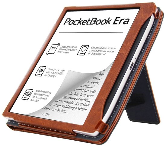 Hoesje Geschikt voor Pocketbook Era Luxe Hoes Beschermhoes Cover Cognac Bruin van Hoesje  — afbeelding 2