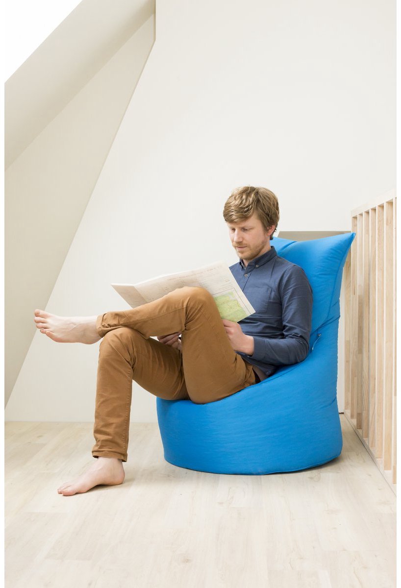 Sit On It L-BAG - Zitzak - Loungekussen - Turkoois - Lichtgewicht en Multifunctioneel - Handvat voor Gemakkelijk Vervoer