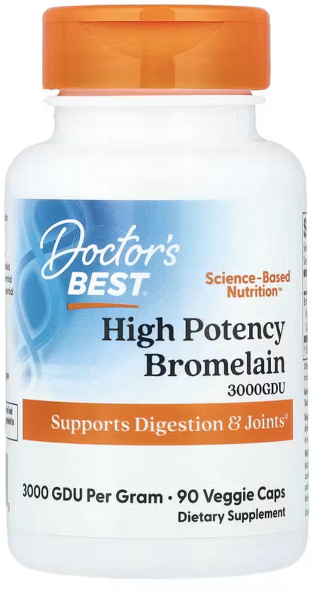 Doctor's Best High Potency Bromelain 3000 GDU, 500mg - 90 vcaps