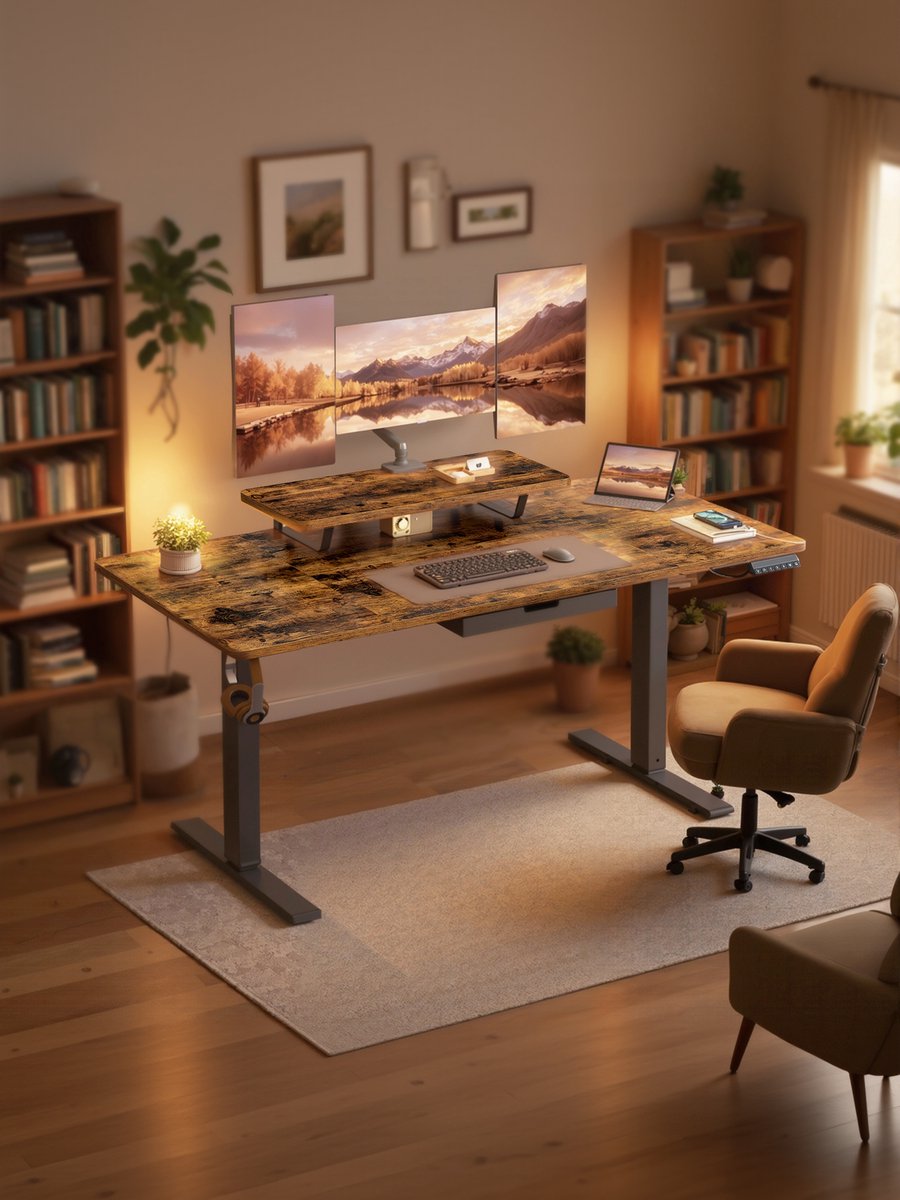 VASAGLE - Zit Sta Bureau - 140 x 70 cm thumbnail 3