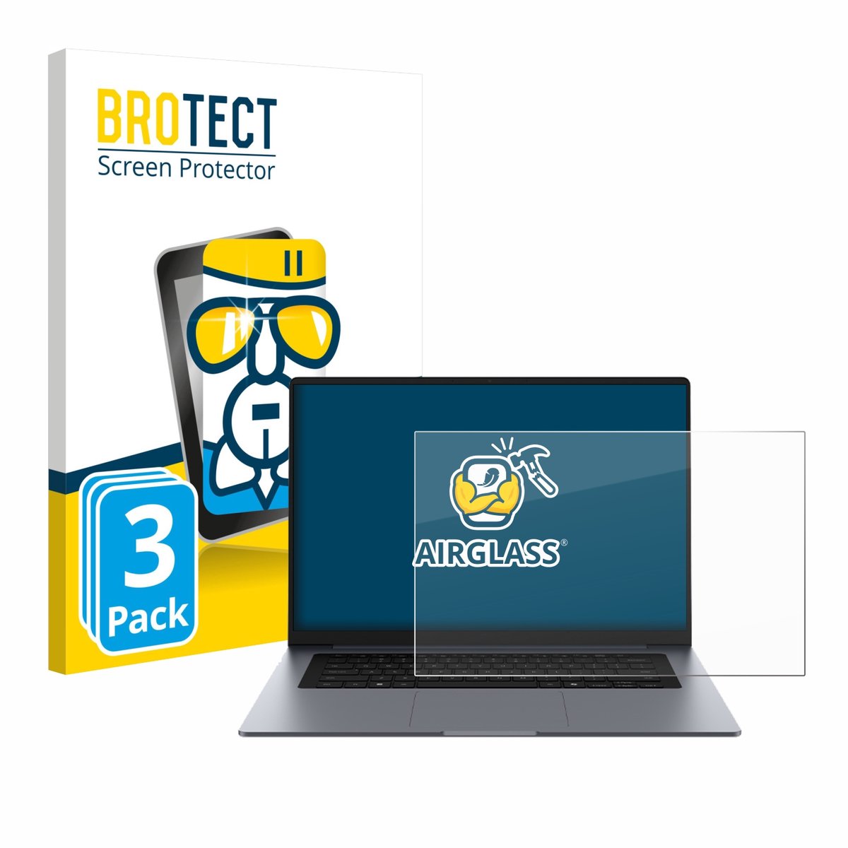 Screenprotector 3 Stuks voor Samsung Galaxy Book6 16" Beschermglas transparant