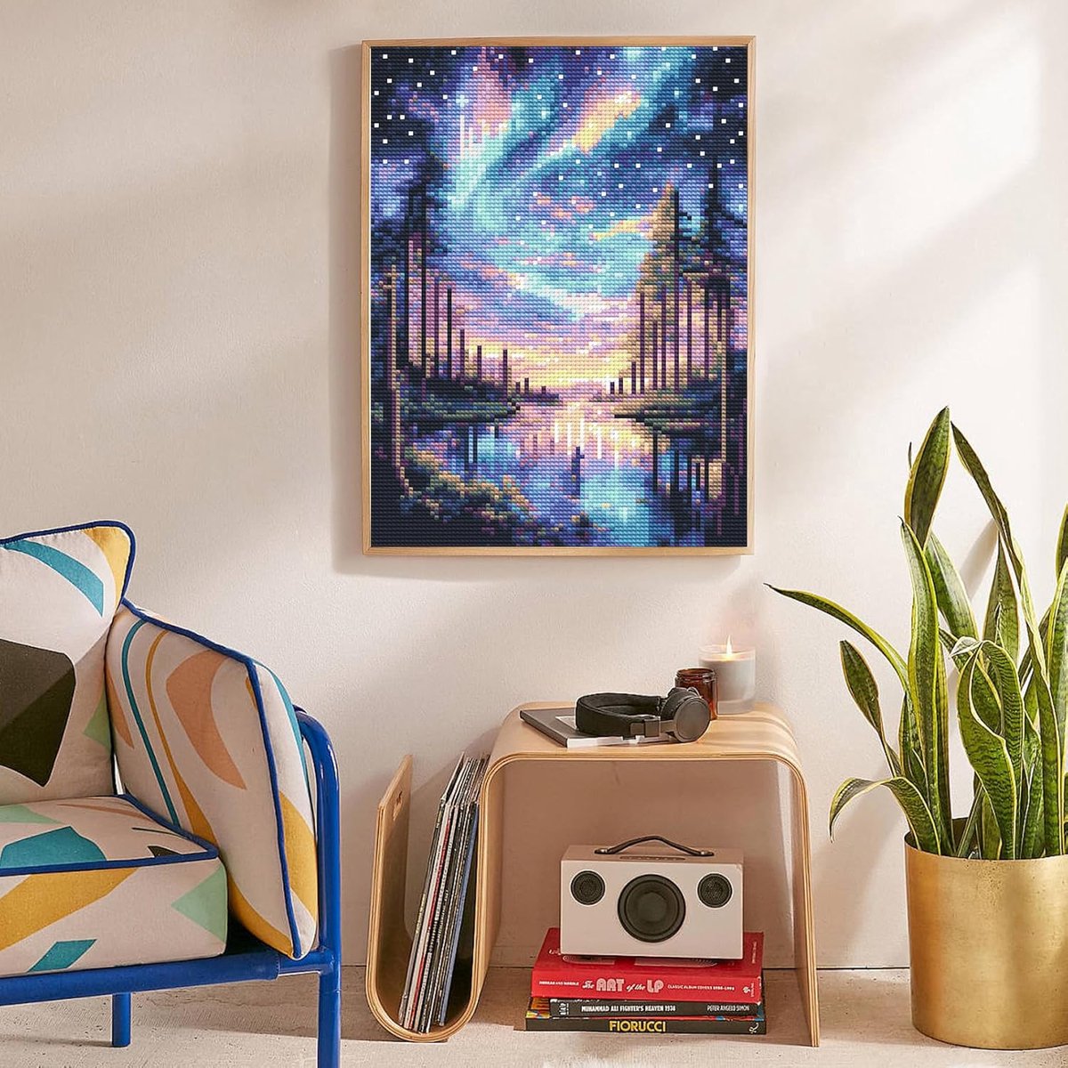 BOTC Diamond Painting Volwassenen - Diamond Painting Kinderen - Diamond Painting Pakket Volledig - Aurora - 30x40cm — afbeelding 4