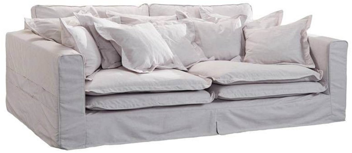 MASSIVMOEBEL24.DE bank met hoezen SOFAS wit 236 x 76 x 138 cm