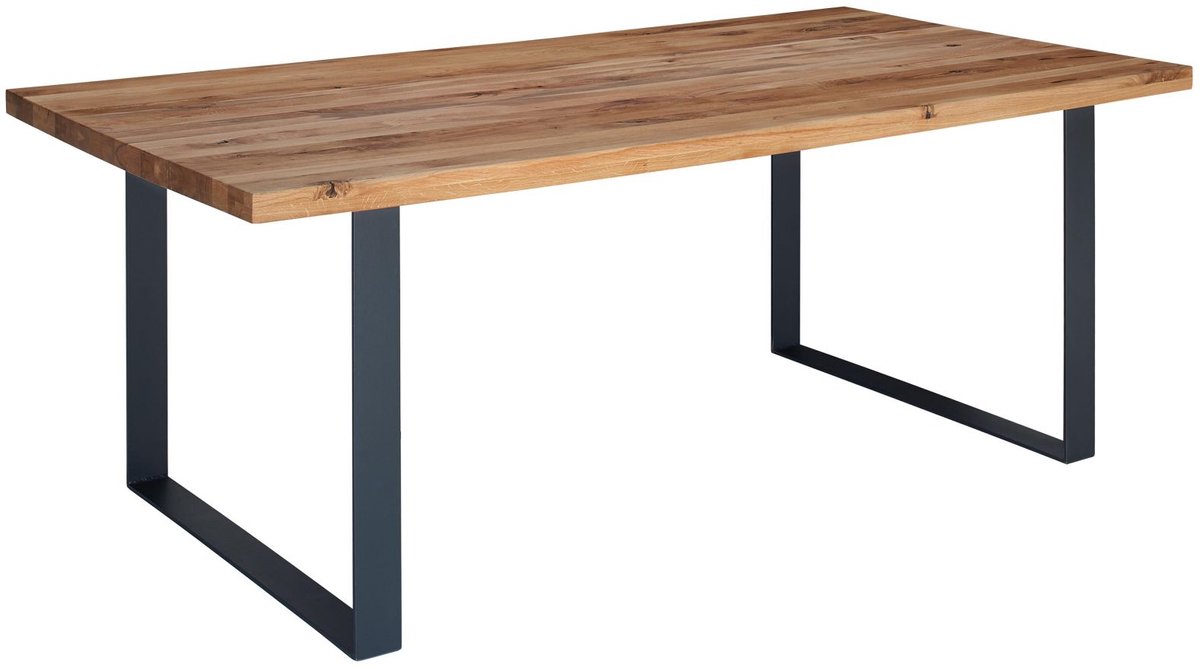 MASSIVMOEBEL24.DE MONTREUX #115 eettafel natuur geolied wilde eik / zomereik 200x100x76 cm (BxTxH)