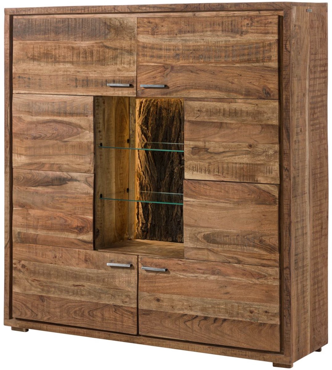 MASSIVMOEBEL24.DE highboard BARK #107 natuur 145 x 153 x 40 cm