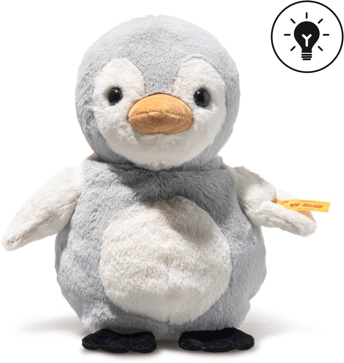 Steiff | Light at Night Lio Pinguin 22 cm Light Grey