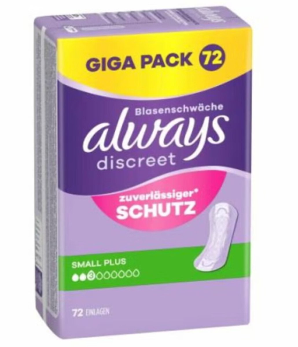 Always Inlegkruisje Small Plus - 72 stuks
