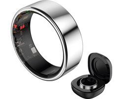 HAALE II Smart Ring met Oplaadcase - Silver - Size 10