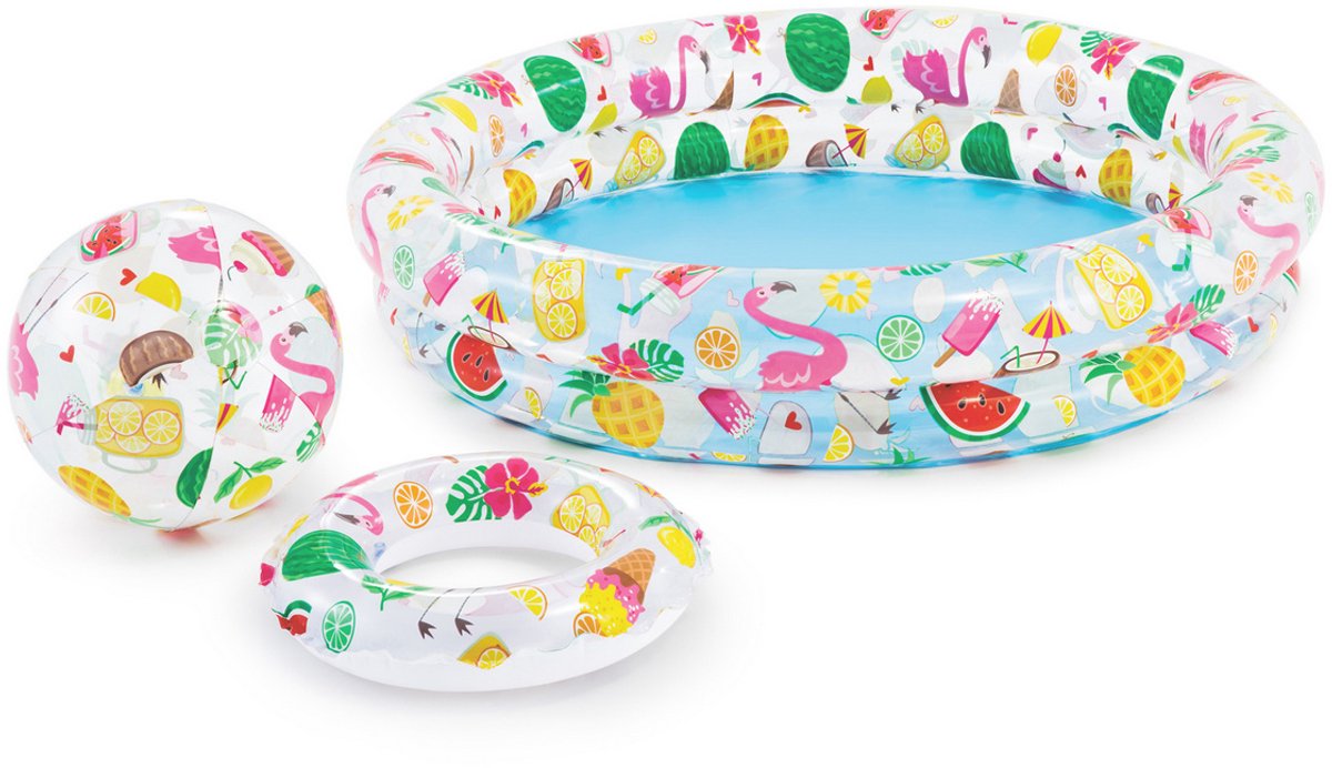 Intex Ice Pop Opblaaszwembad Set - Ø 122 x 25 cm - Inclusief Strandbal en Zwemband — afbeelding 6