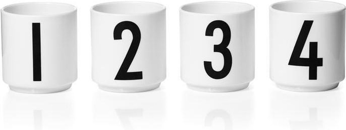 set van 4 espressokopjes
