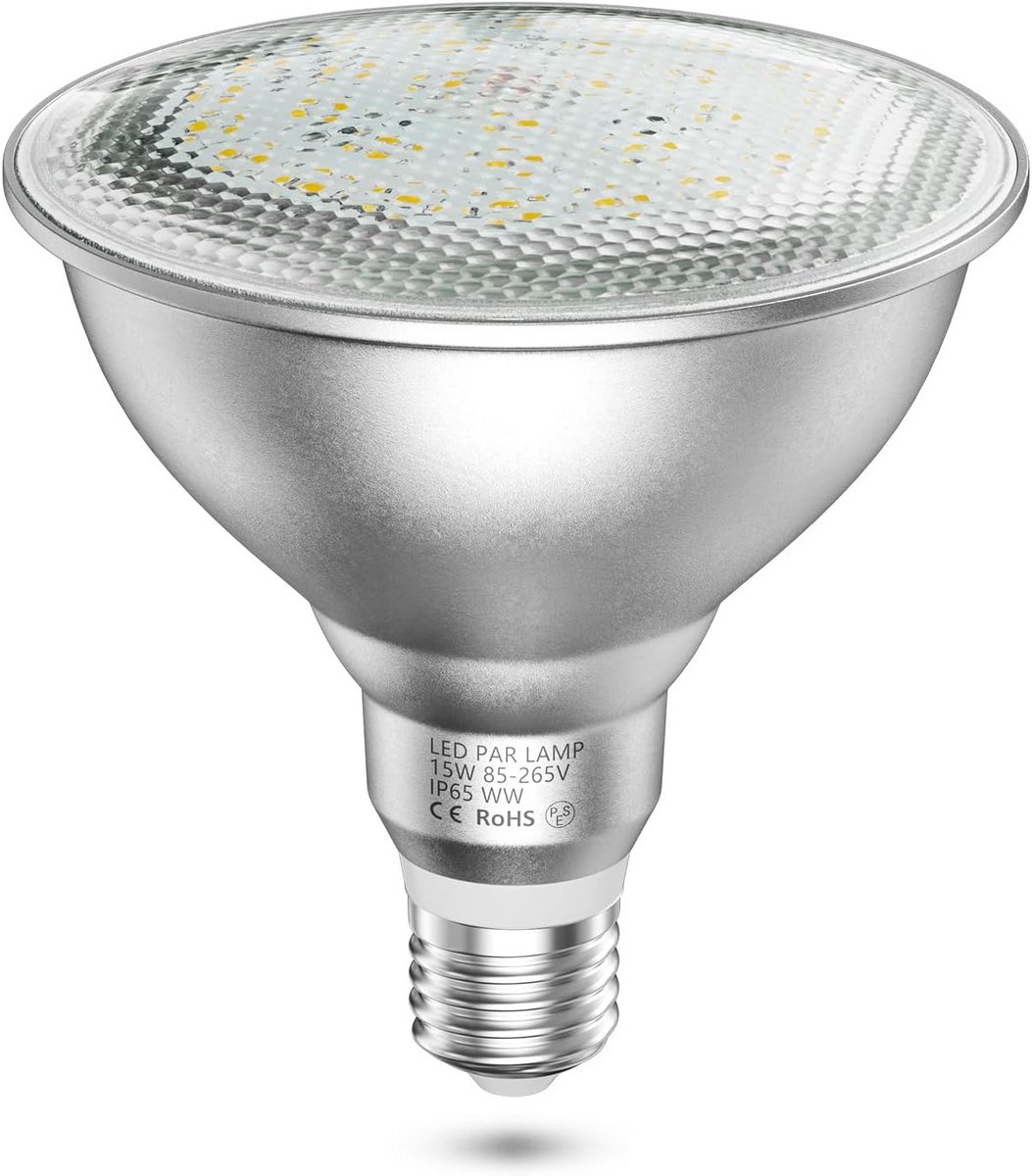 15W PAR38 LED-lamp E27 waterdicht IP65 warm wit 3000K spotlamp