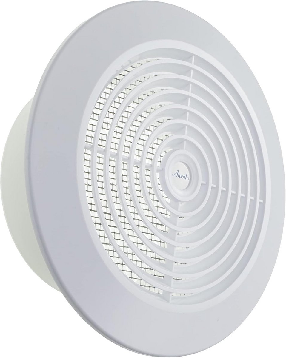 Demonteerbaar Rond Plafondrooster 125 mm - Wit Kunststof - Ventilatierooster voor Badkamer en Thuiskantoor