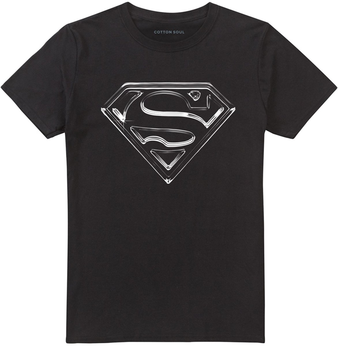 Dc Comics Superman Steel Logo Heren T-Shirt - Zwart - XL