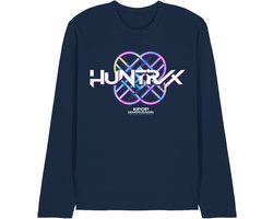 Kpop Demon Hunters Huntrix Huntrx Pastel Logo Unisex T-shirt met lange mouwen - Marineblauw - XL