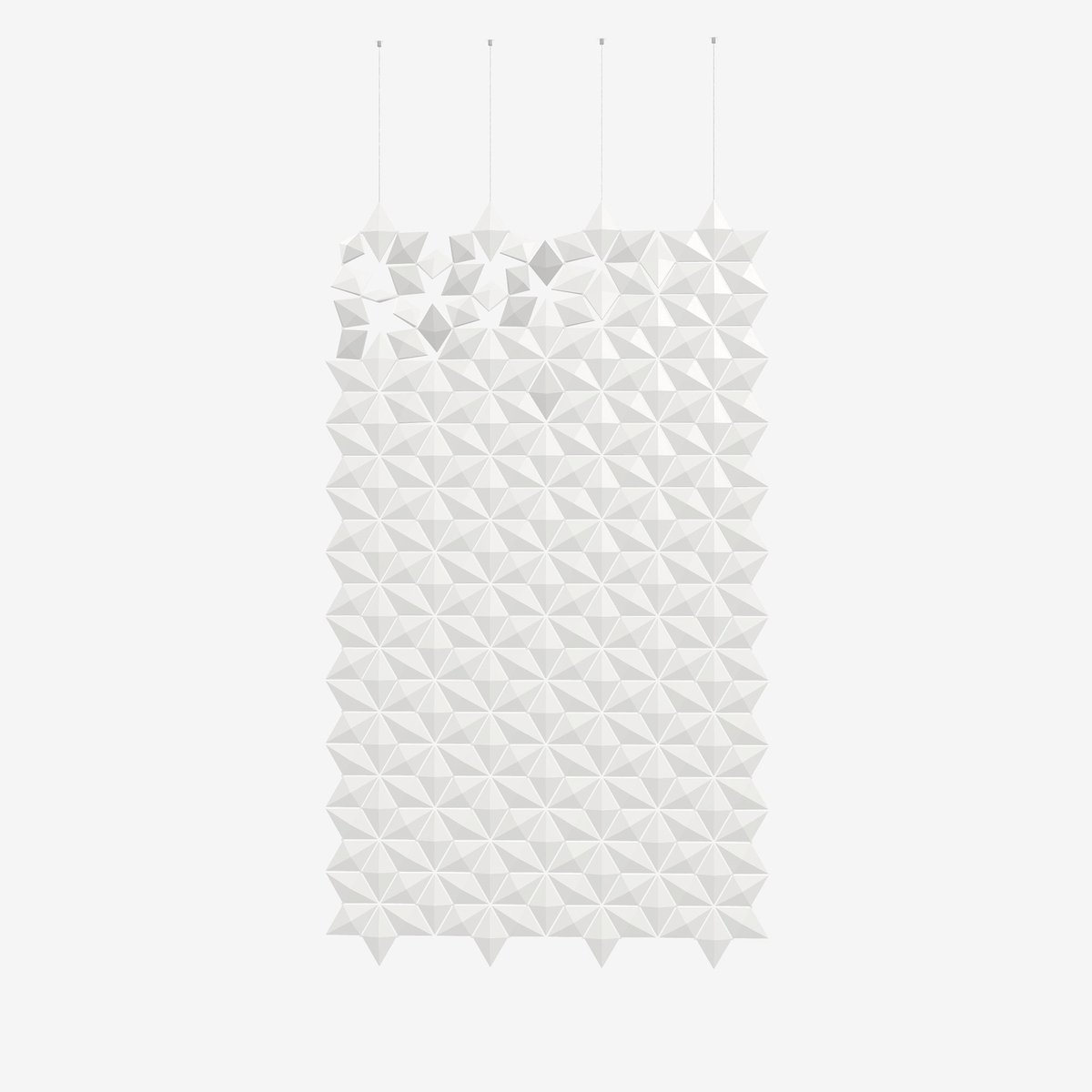 Slaapkamer scheidingswand – Facet 136 × 236 cm in wit