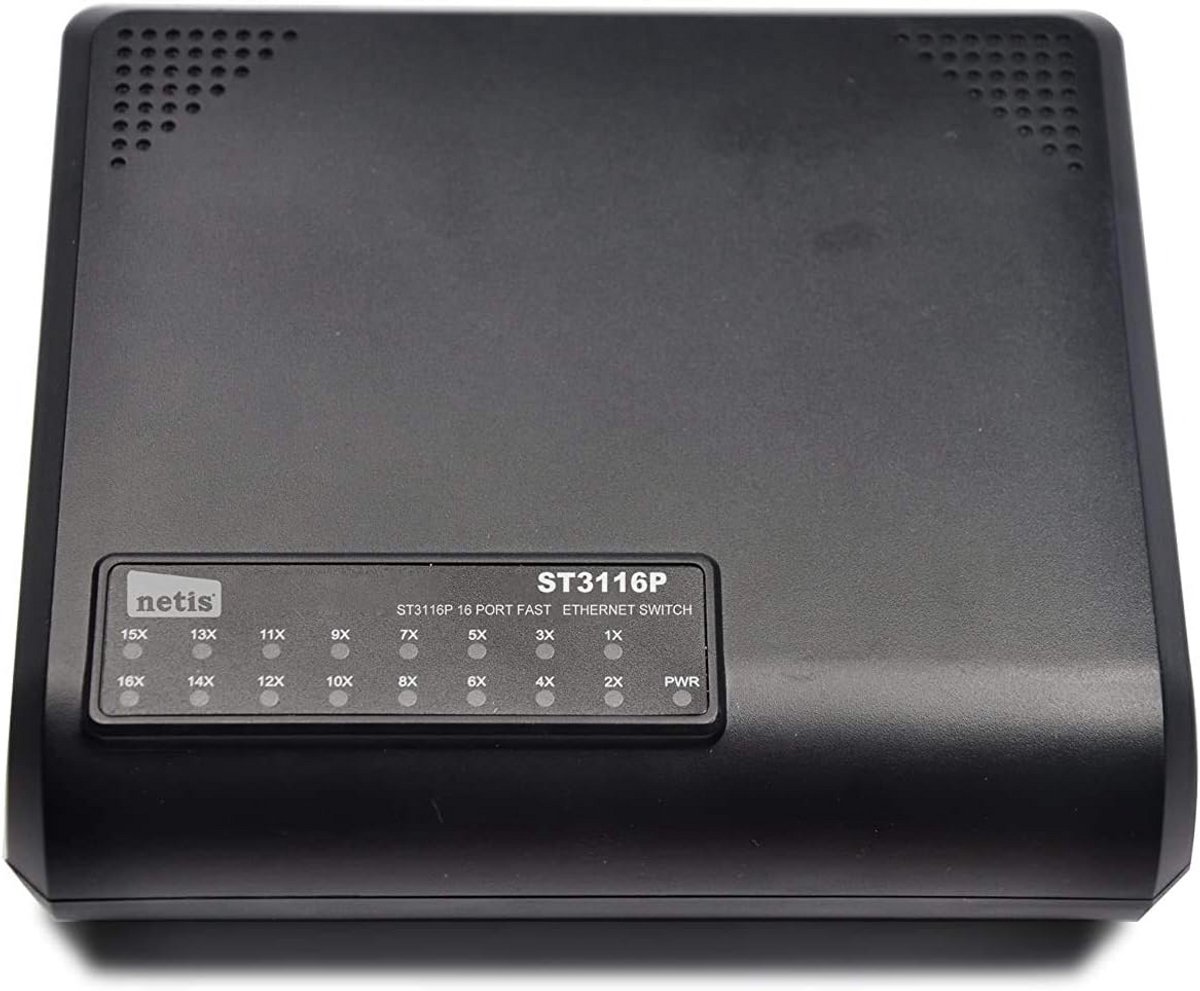 Rackmonteerbare Netwerk Switch 16 Poorten Fast Ethernet 10/100 Mbps