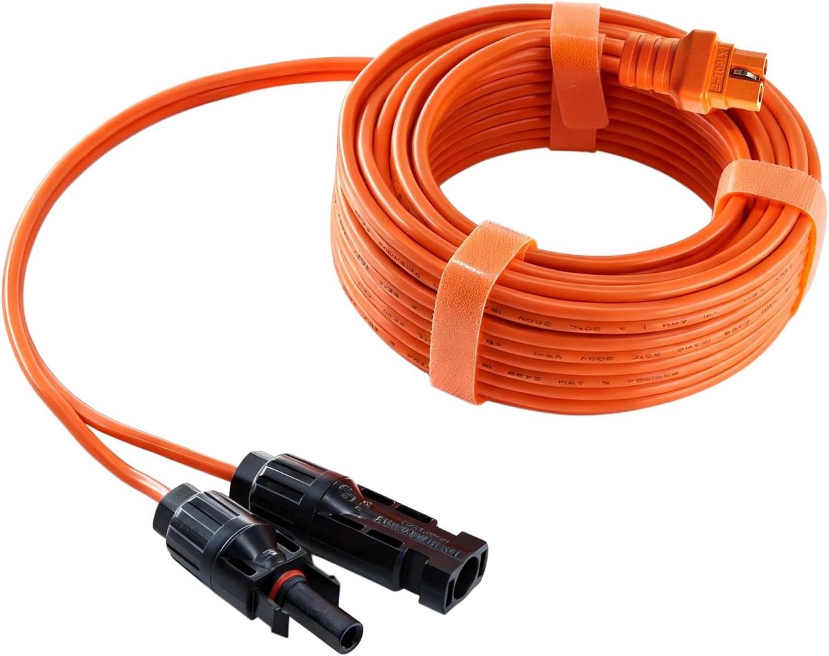 3 of 5 Meter Zonne-energie Kabel met XT60i Connector - 12 AWG Verloopkabel voor Power Stations