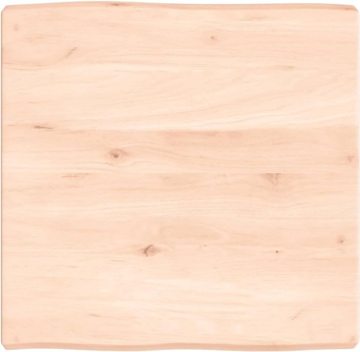 Tafelblad Massief Eikenhout met Natuurlijke Rand - 60x60 cm Houten Plank