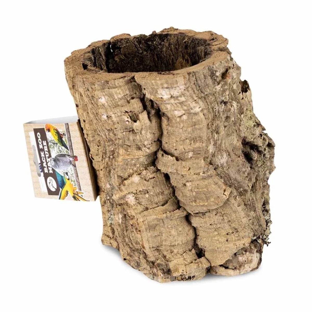 Back Zoo Nature Trunkhut Kurk - Ronde Schuilplaats 20x15-20 cm - Natuurlijke Kurk, Eenvoudig Bevestigbaar