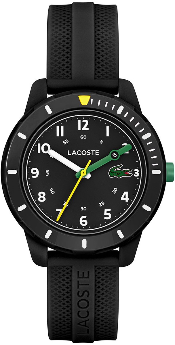 Lacoste LC2030052 Mini Tennis Staal Silic Zwart 34,5mm
