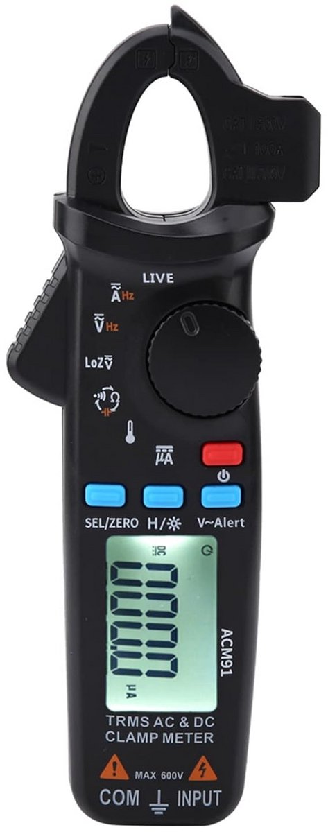 Digitale Stroomtangmeter True RMS Multimeter met Lage Impedantie en Microampère Meting