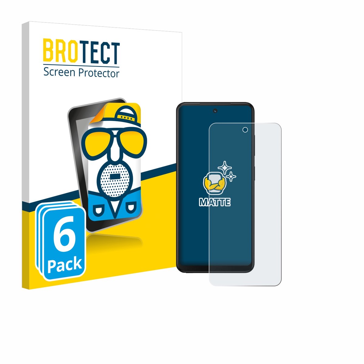 BROTECT - Screenprotector voor Xplora HMD Fusion X1 - Folie Beschermfolie matte 6 Stuks