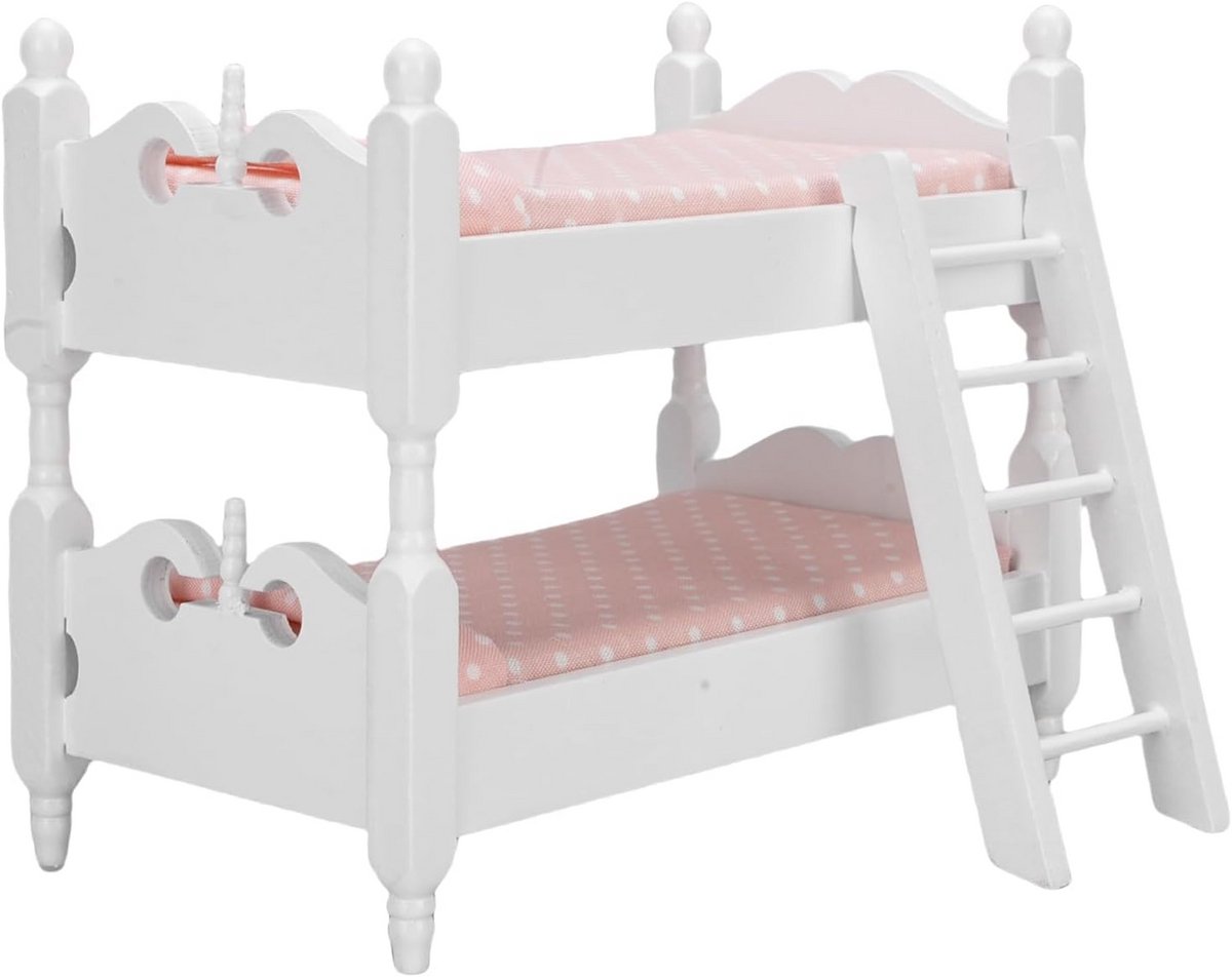 Houten Stapelbed Miniaturen voor Poppenhuis 1:12 met Ladder