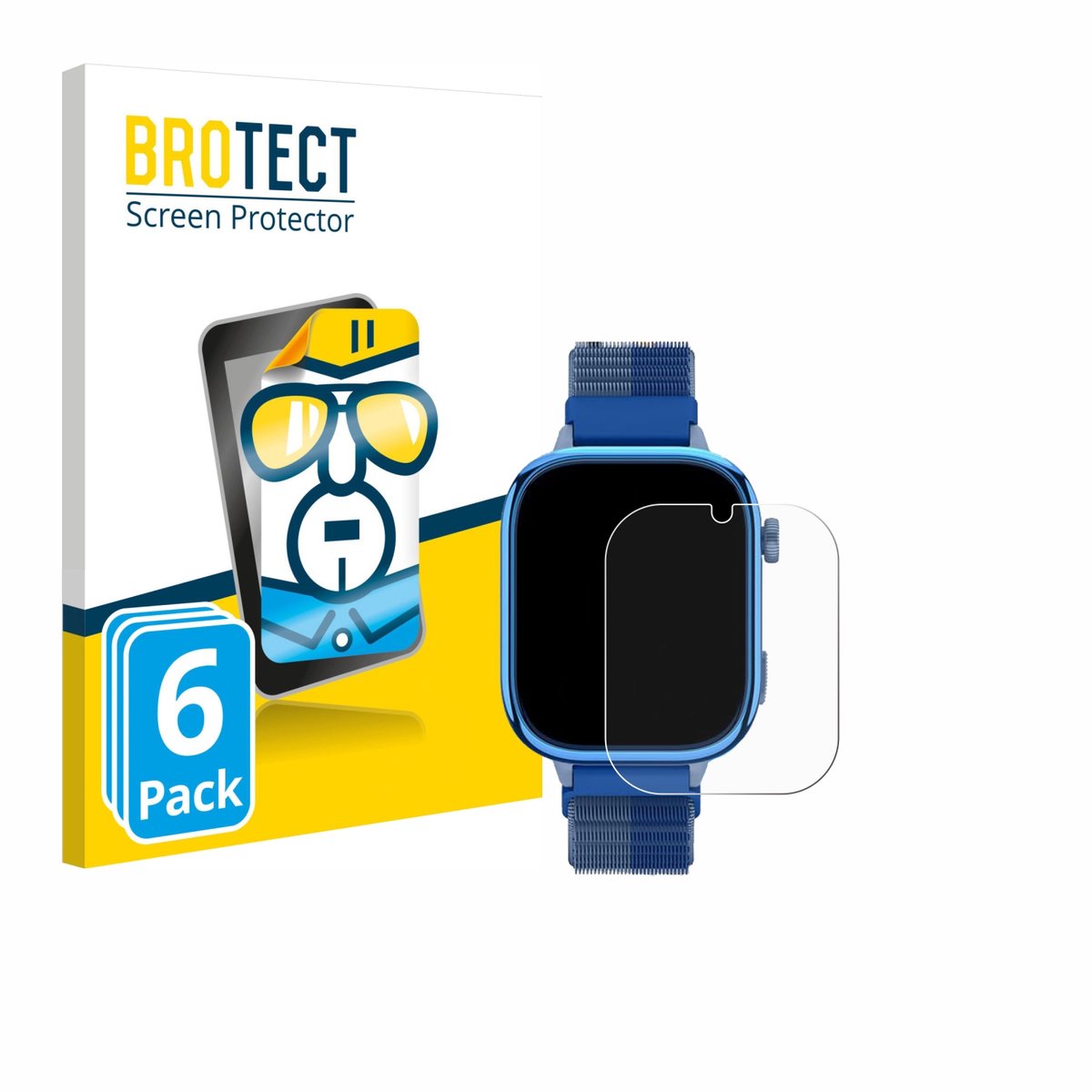 BROTECT - Screenprotector voor Sanorum T40 - Folie Beschermfolie transparant 6 Stuks