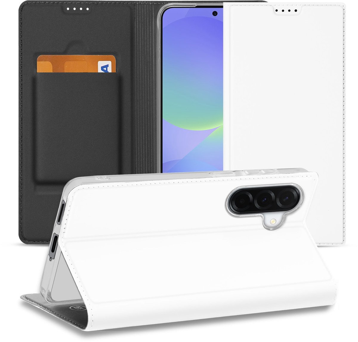Samsung Galaxy A37 Stand Case Hoesje Wit