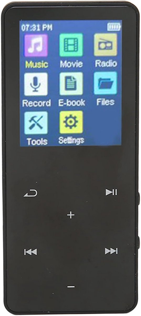 Compacte Draagbare MP3 MP4 Speler met Bluetooth, 1,8-inch Touchscreen, 30 Uur Muziek