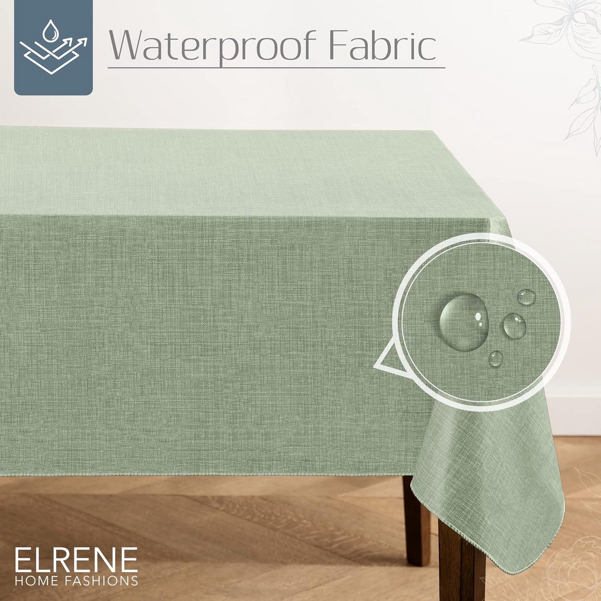 Water- en Vlekbestendig Vinyl Tafelkleed met Flanellen Achterkant Rechthoekig