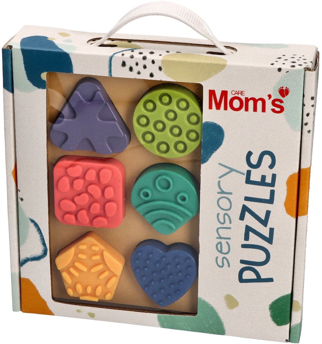 Mom's Care sensorisch speelgoed puzzel vormen 6 stuks educatief.
