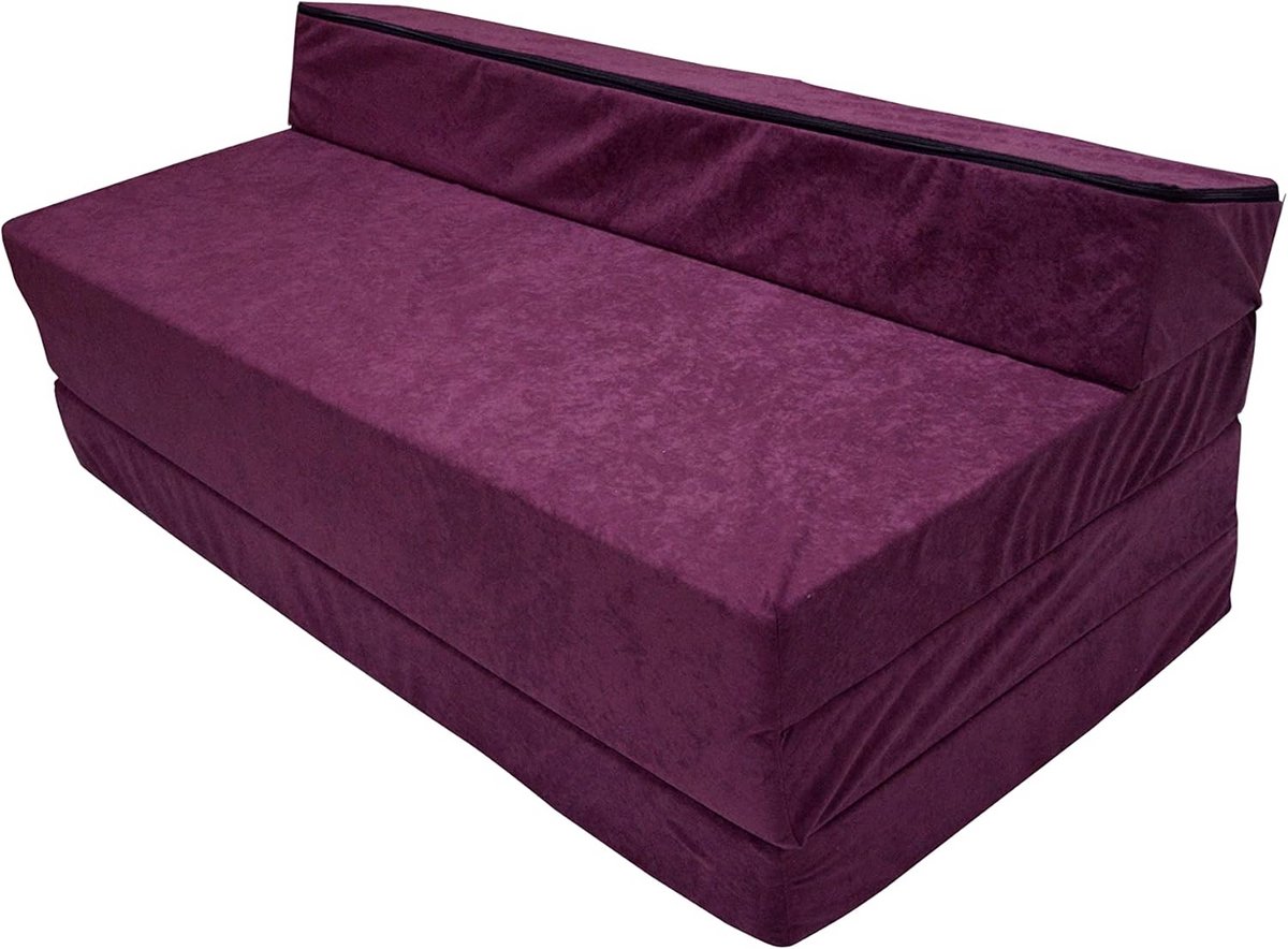 Opvouwbaar Logeermatras met Hoofdeinde 200x120x10 cm - Flexibel Slaap- en Zitoppervlak