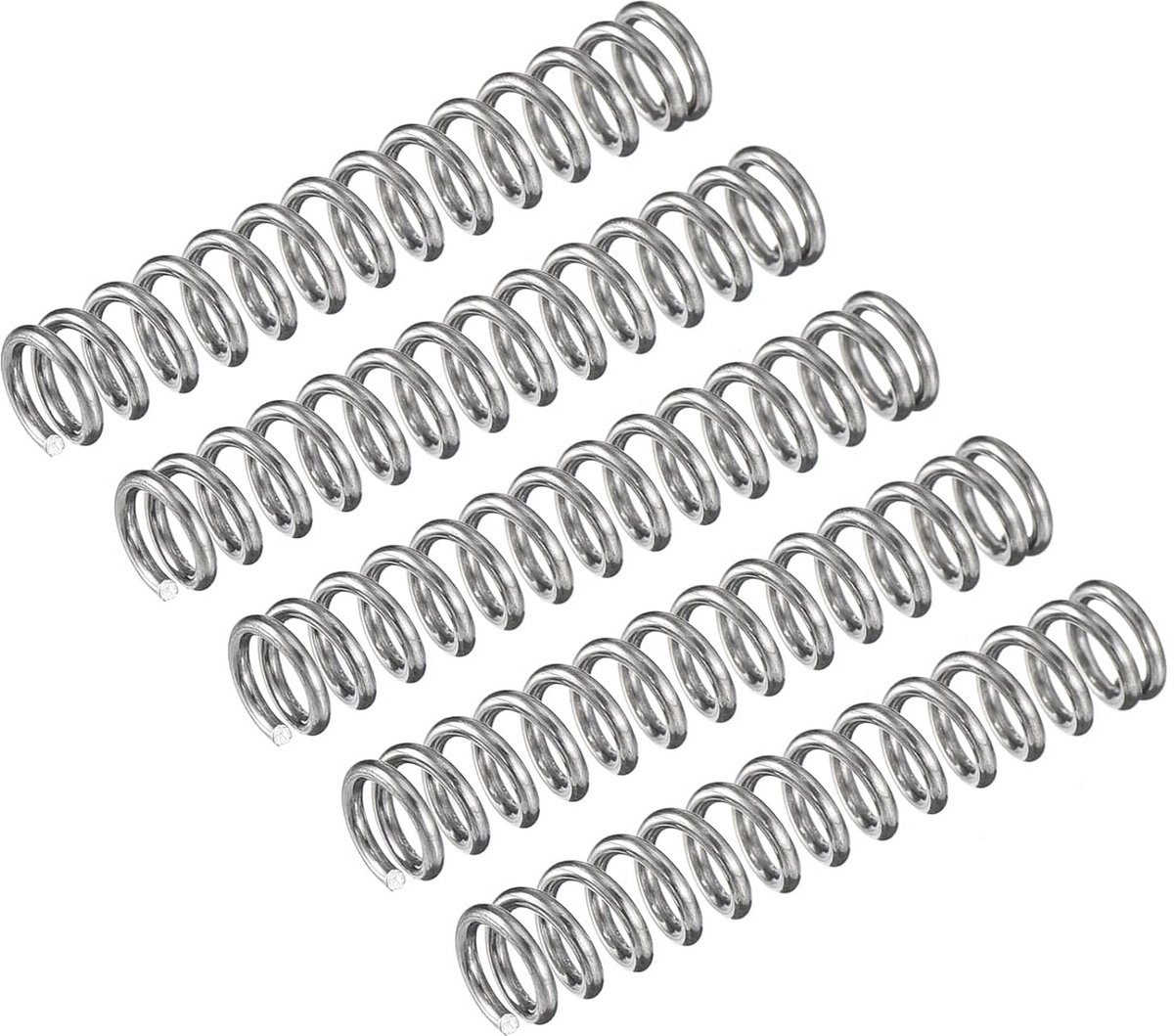 5 stuks Drukveren 304 RVS - 5mm Buitendiameter, 30mm Lengte