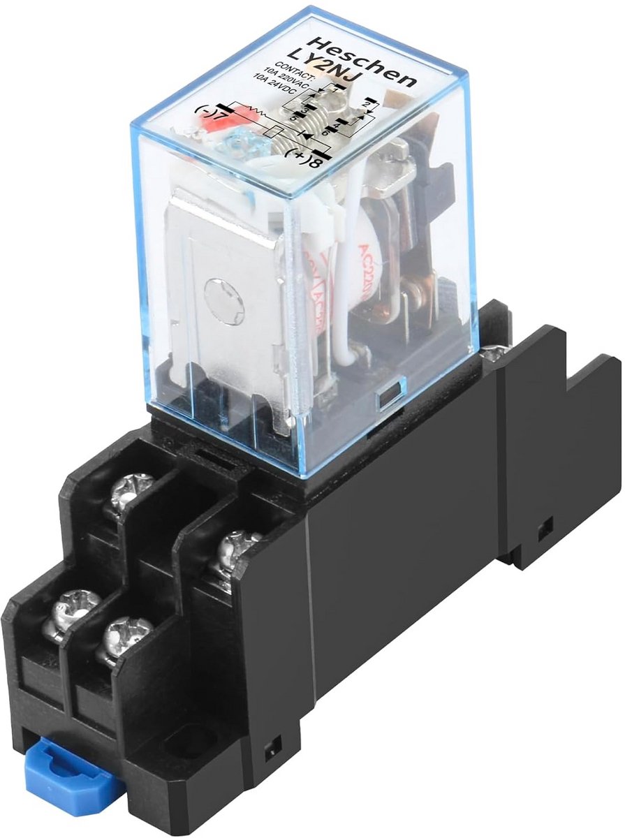Multifunctioneel Tijdrelais met DPDT-contacten en LED-indicator
