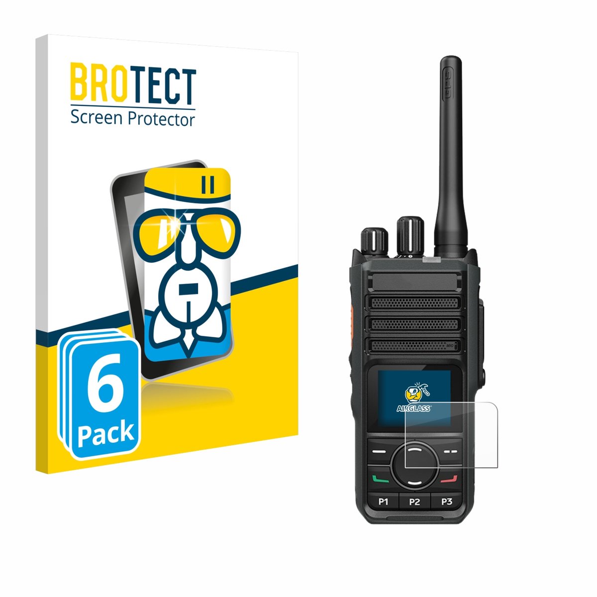 Screenprotector 6 Stuks voor Hytera HP565 Beschermglas transparant