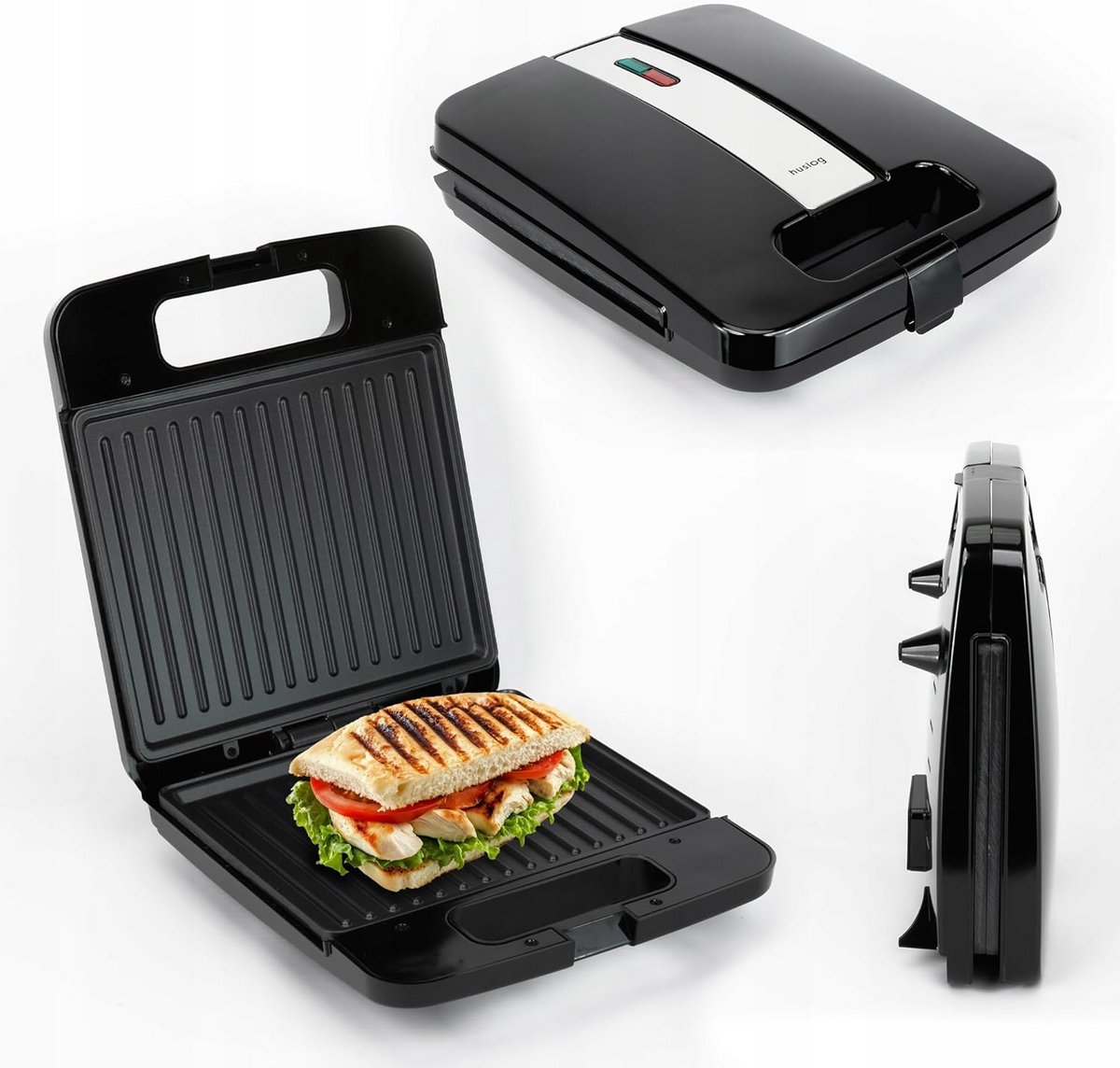Elektrische Sandwichmaker en Panini Grill met Antiaanbaklaag en RVS