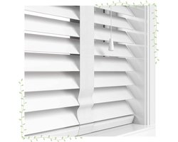 Massief Houten Jaloezieën 50mm Latten Wit - Horizontale Raambekleding met Privacy en Isolatie
