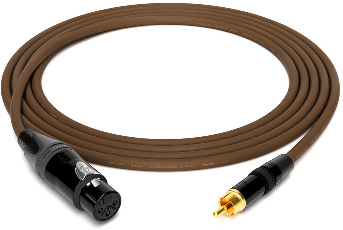 Professionele Studio Quad Kabel XLR Vrouwelijk naar RCA HiFi Kwaliteit 1 Meter
