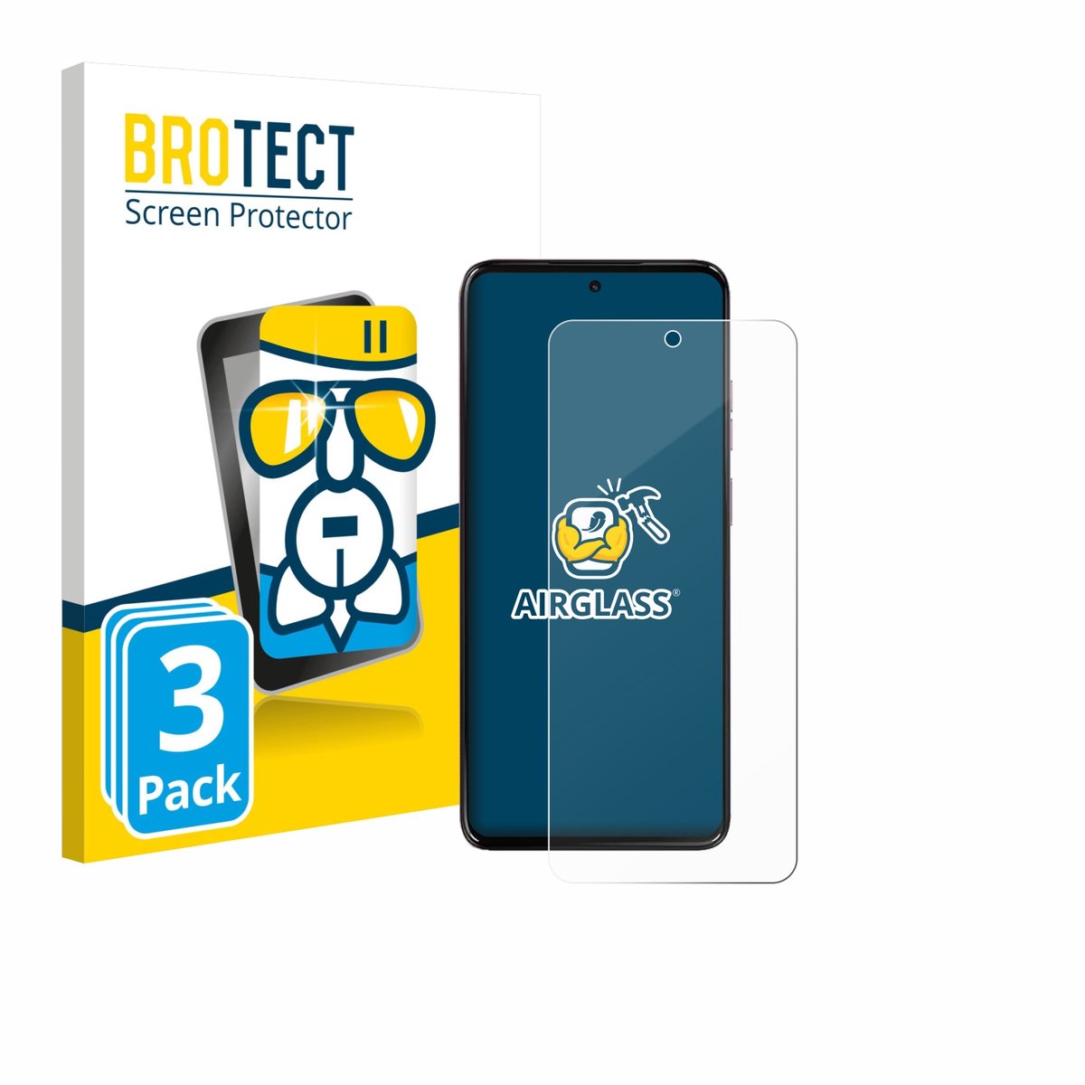 Screenprotector 3 Stuks voor Motorola Moto G17 Power Beschermglas transparant