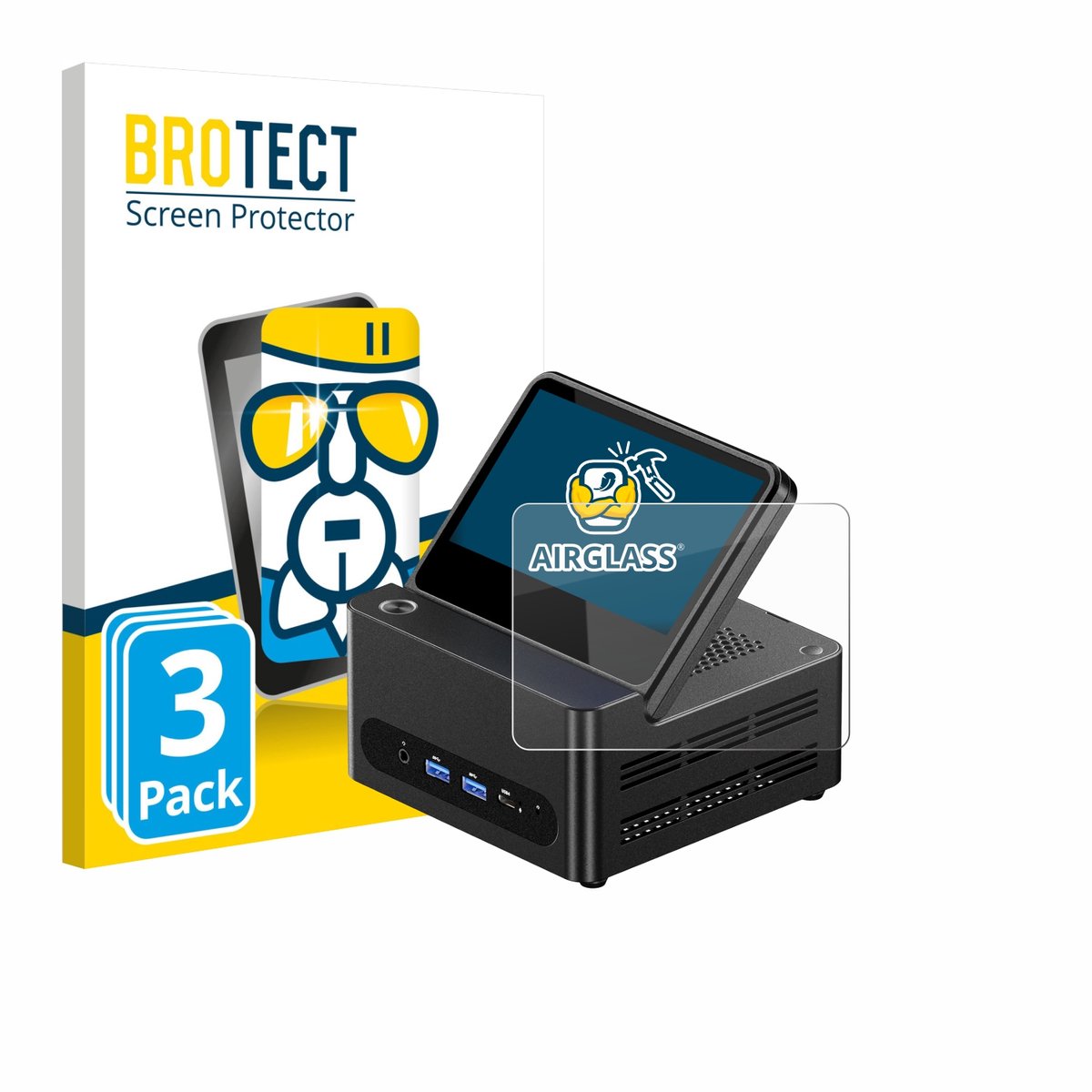 Screenprotector 3 Stuks voor AOOSTAR G-FLIP H255 Beschermglas transparant