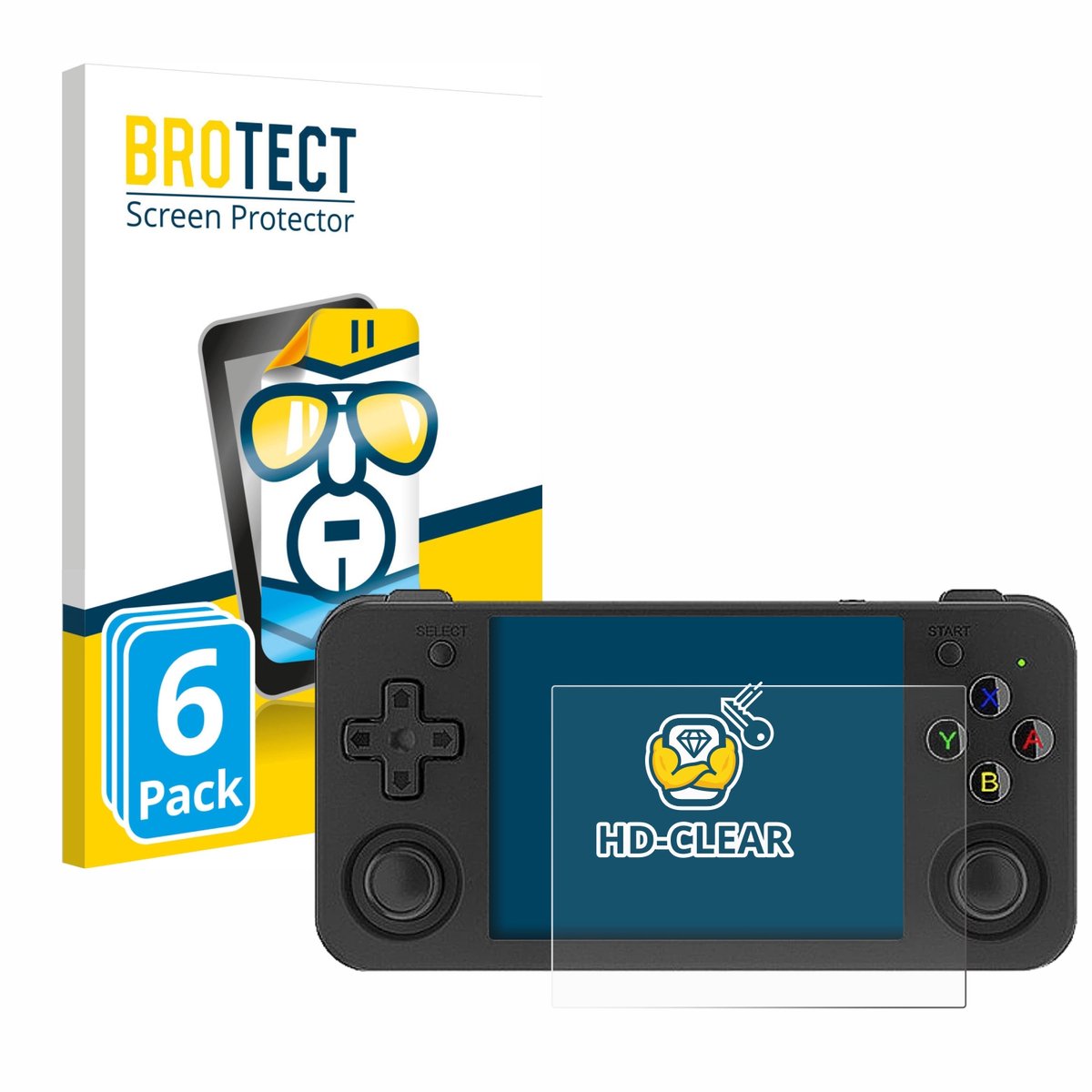 BROTECT - Screenprotector voor Anbernic RG35XX H - Folie Beschermfolie transparant 6 Stuks
