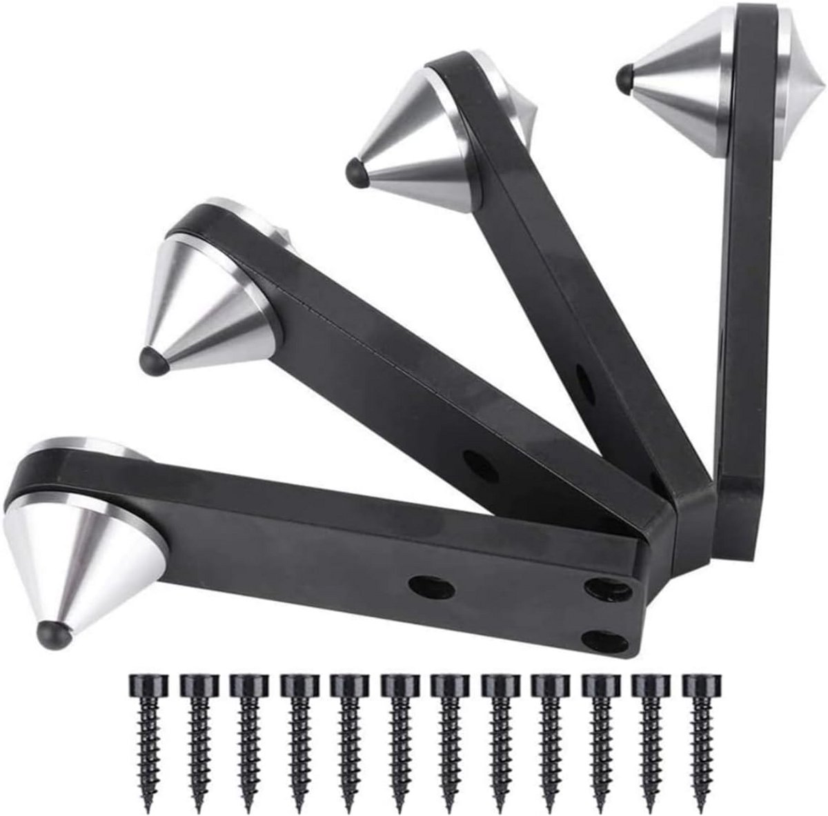 4x Aluminium Luidspreker Spikes voor Isolatie en Stabiliteit