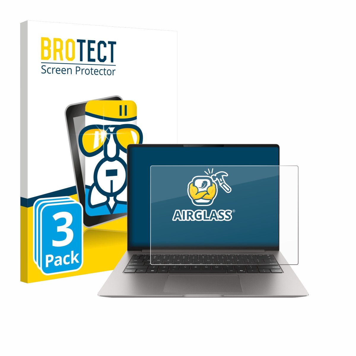 Screenprotector 3 Stuks voor Honor MagicBook Pro 14 Beschermglas transparant