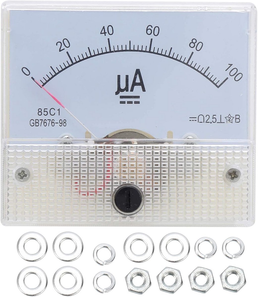 Analoge Stroommeter DC 0-100µA voor Paneelmontage Nauwkeurig Meetinstrument